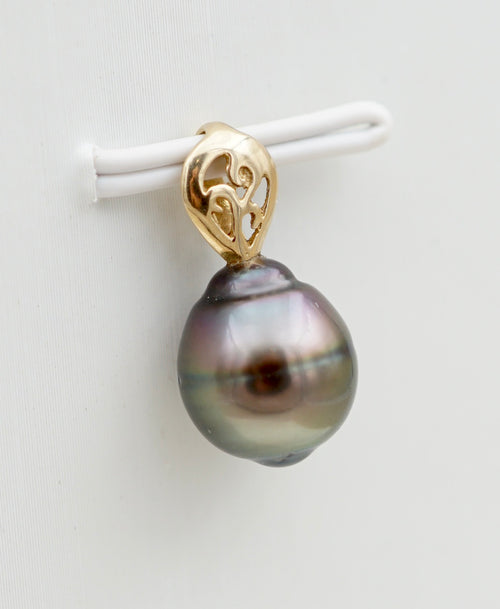 belle du lagon perle cerclée de 9mm sur Or 18k
