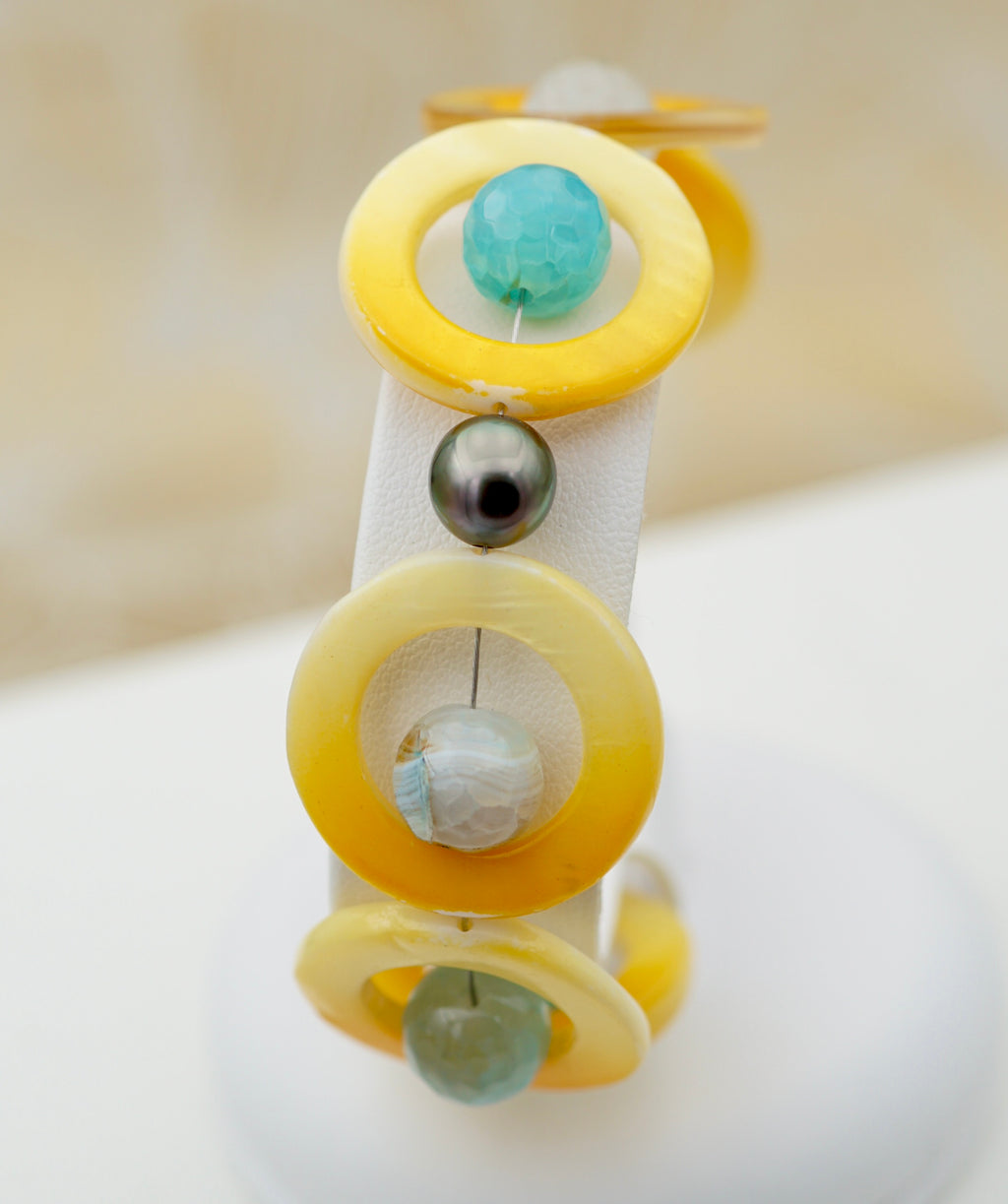 Collection Poeiti - Nacres, turquoise et perle 8.3mm