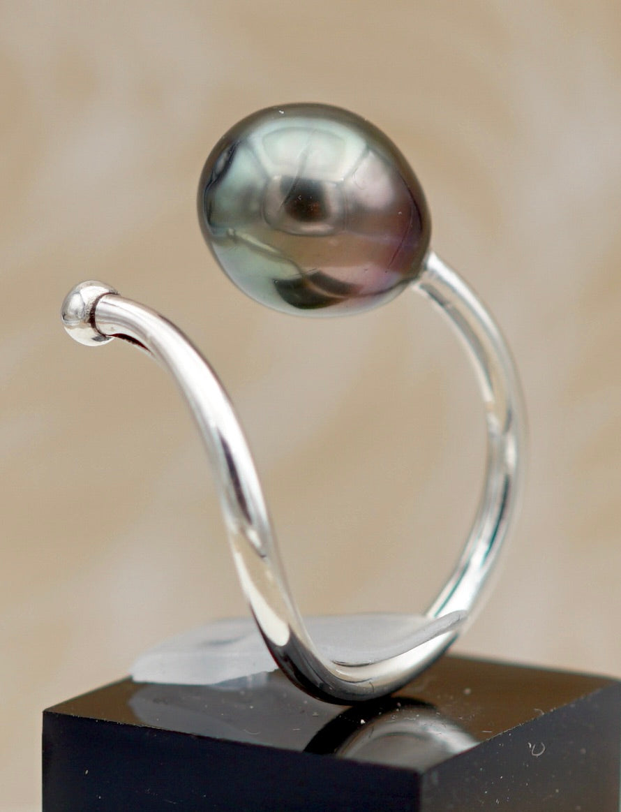 Collection Huahine perle cerclée de 9.8mm