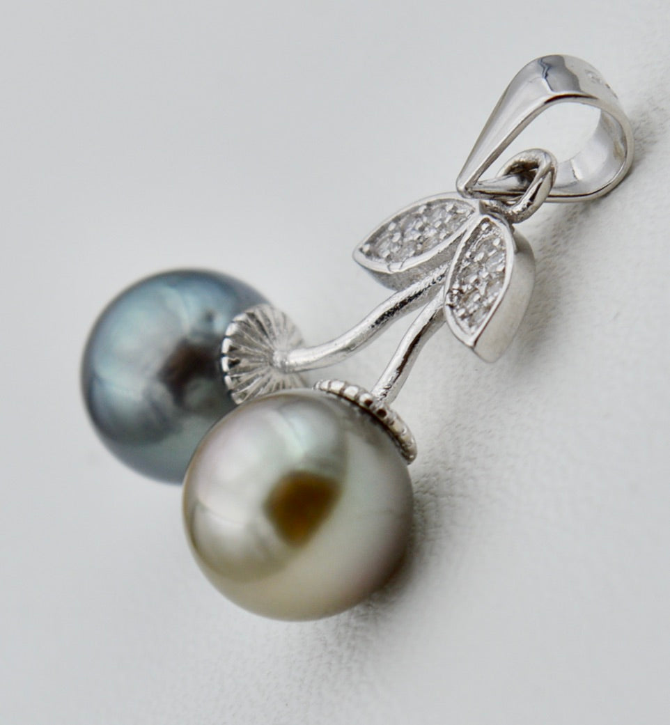 Collection Vaiarii 2 perles de Tahiti sur argent
