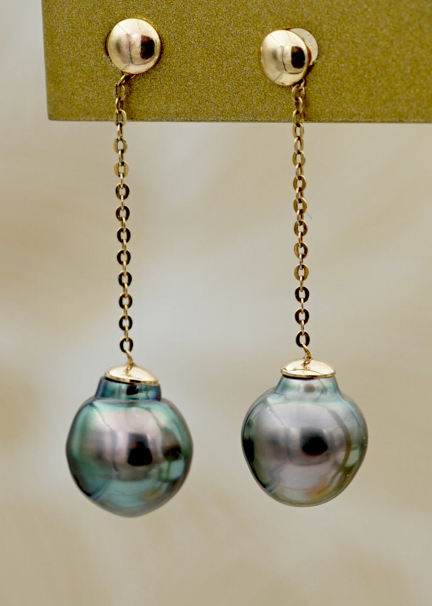 Collection Tuahine perles cerclées de 8.9mm sur Or 9k