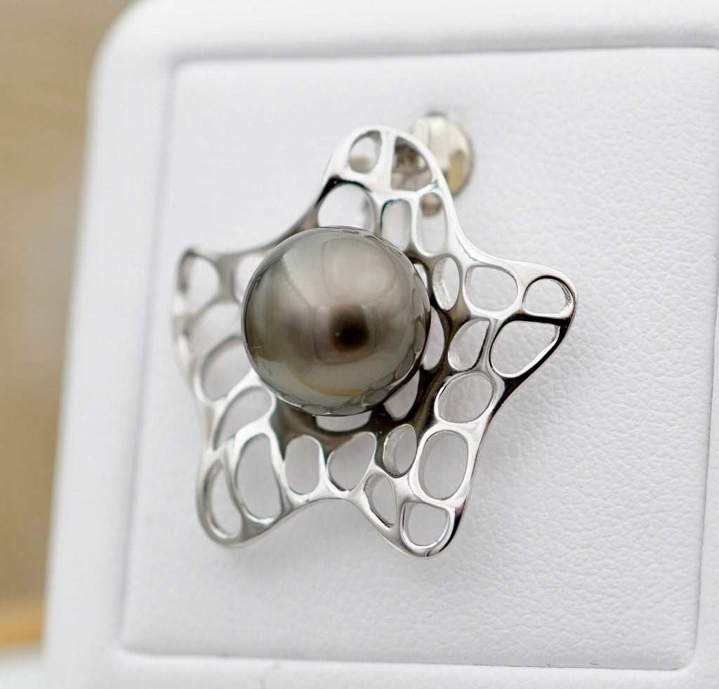 Collection Pao perle de 11mm sur pendentif en argent