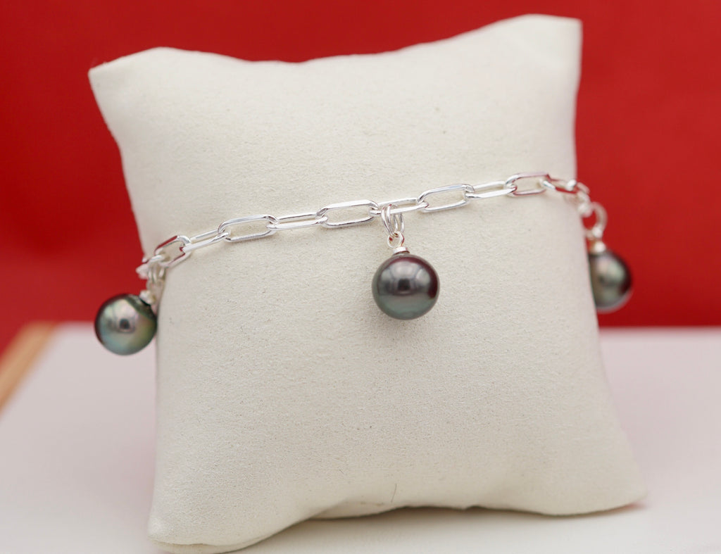 Collection Rangiroa 3 perles rondes sur Argent