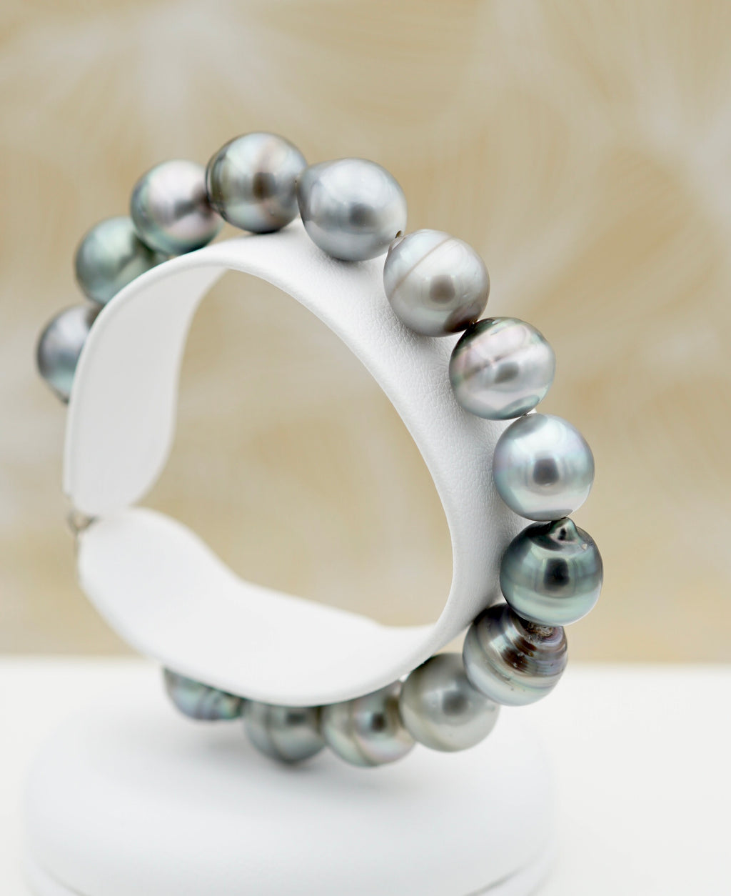 Collection Maupiti 12 perles cerclées silver
