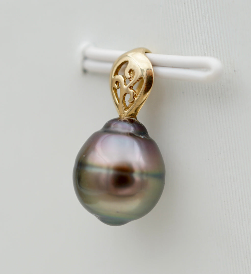 belle du lagon perle cerclée de 9mm sur Or 18k
