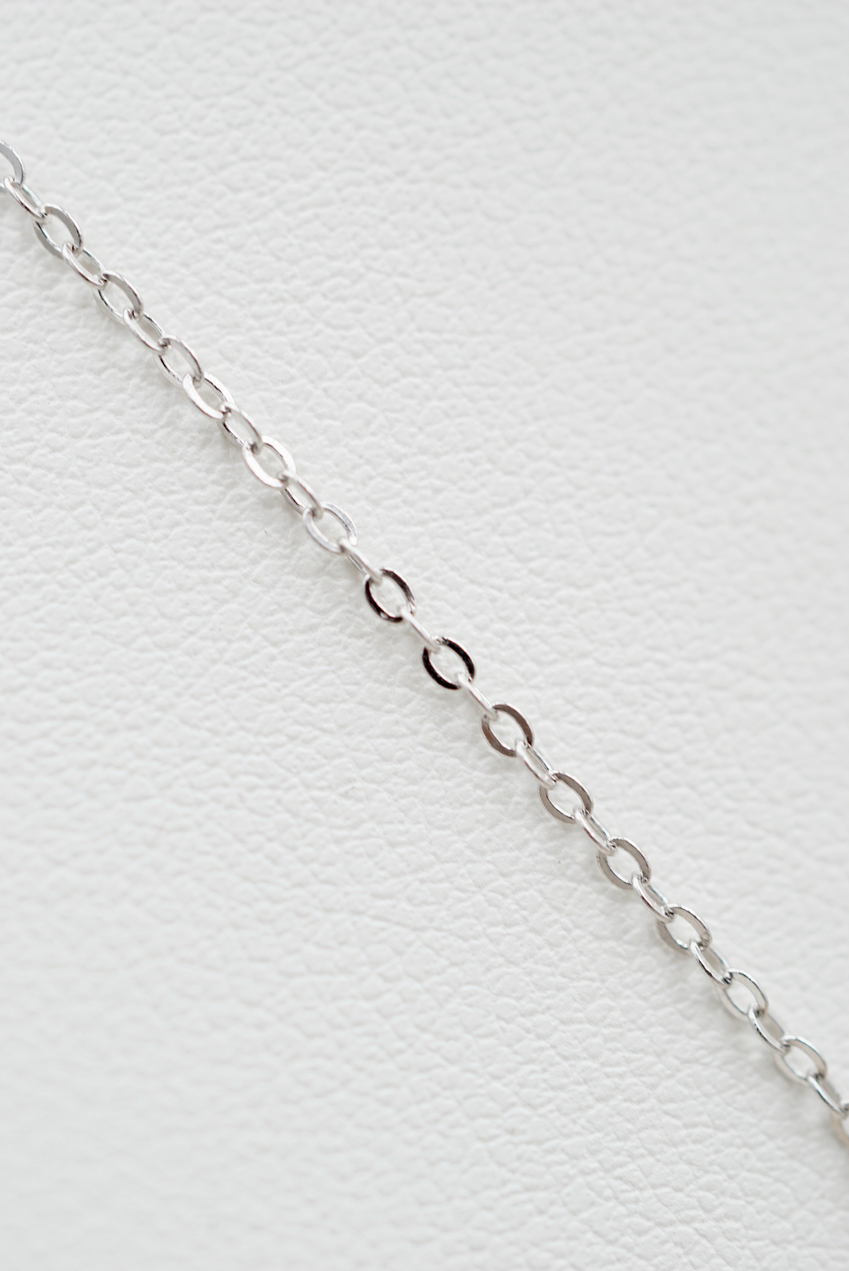 Chaîne maille forçat en Argent 925 rhodié x 40cm