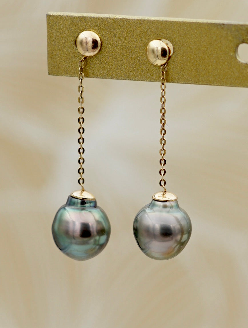 Collection Tuahine perles cerclées de 8.9mm sur Or 9k