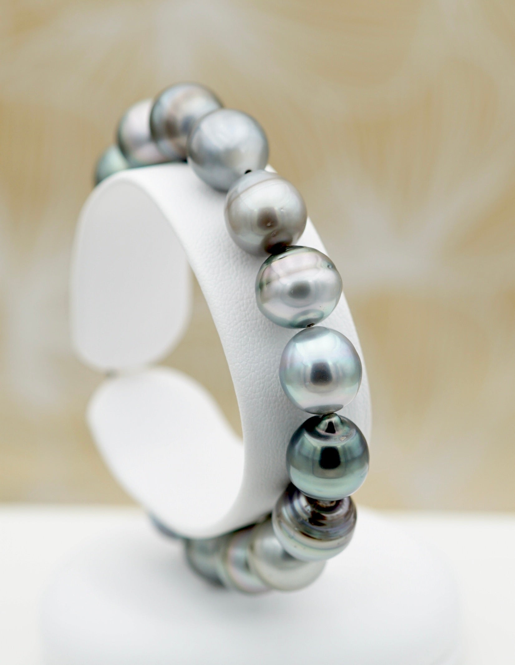 Collection Maupiti 12 perles cerclées silver