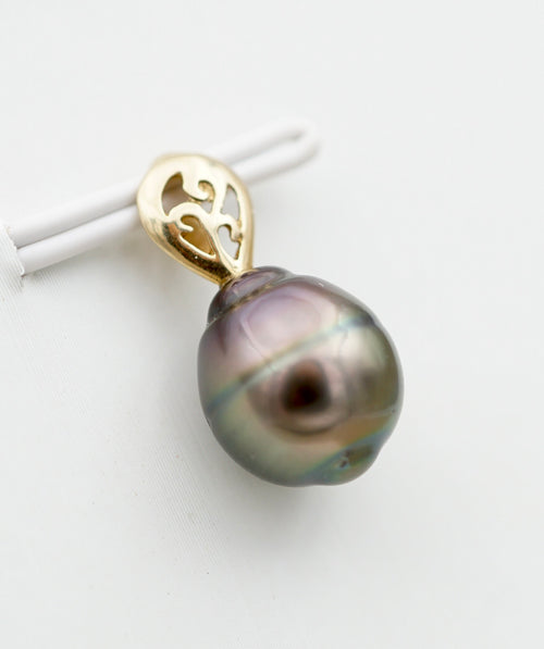 belle du lagon perle cerclée de 9mm sur Or 18k