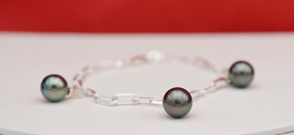 Collection Rangiroa 3 perles rondes sur Argent