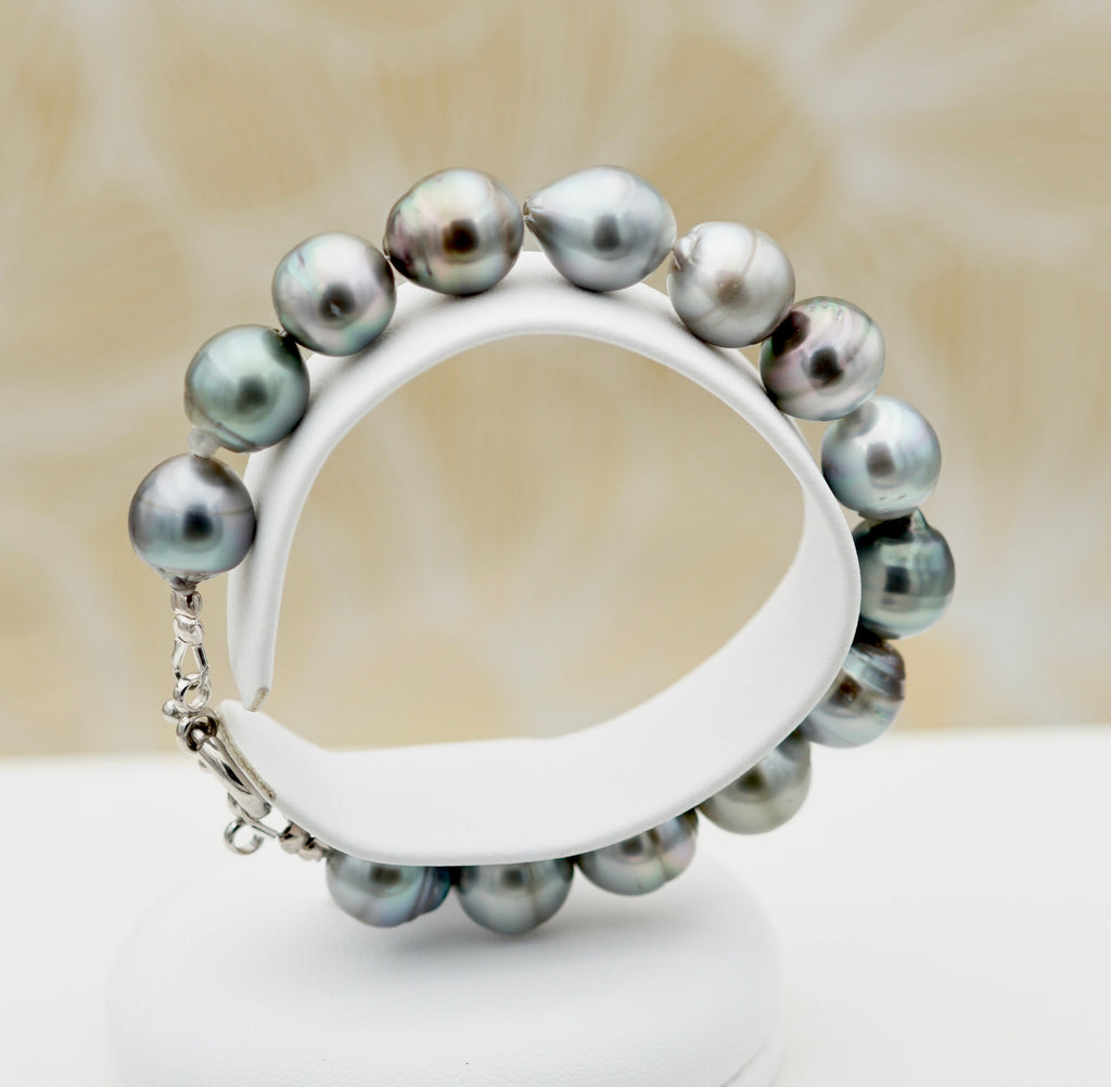 Collection Maupiti 12 perles cerclées silver