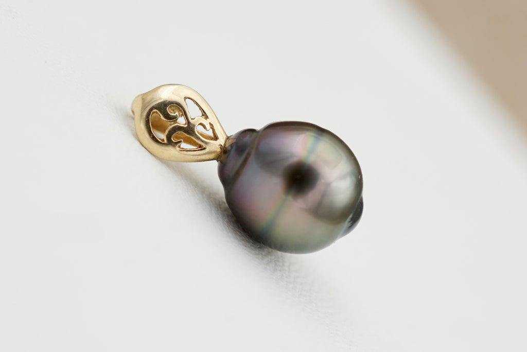 belle du lagon perle cerclée de 9mm sur Or 18k