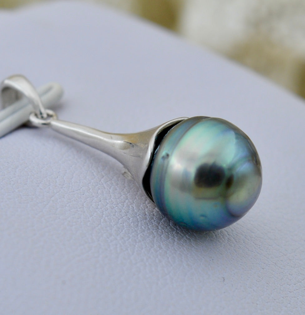 Collection Tipanier perle de 10.2mm sur argent