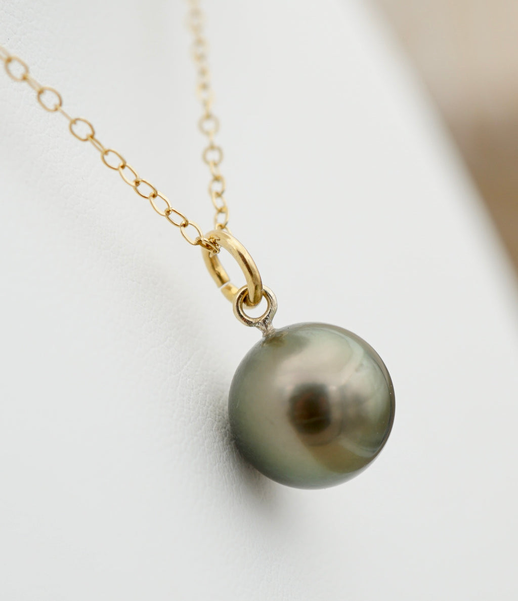 Apataki perle de Tahiti de 10.1mm sur gold Filled 14k