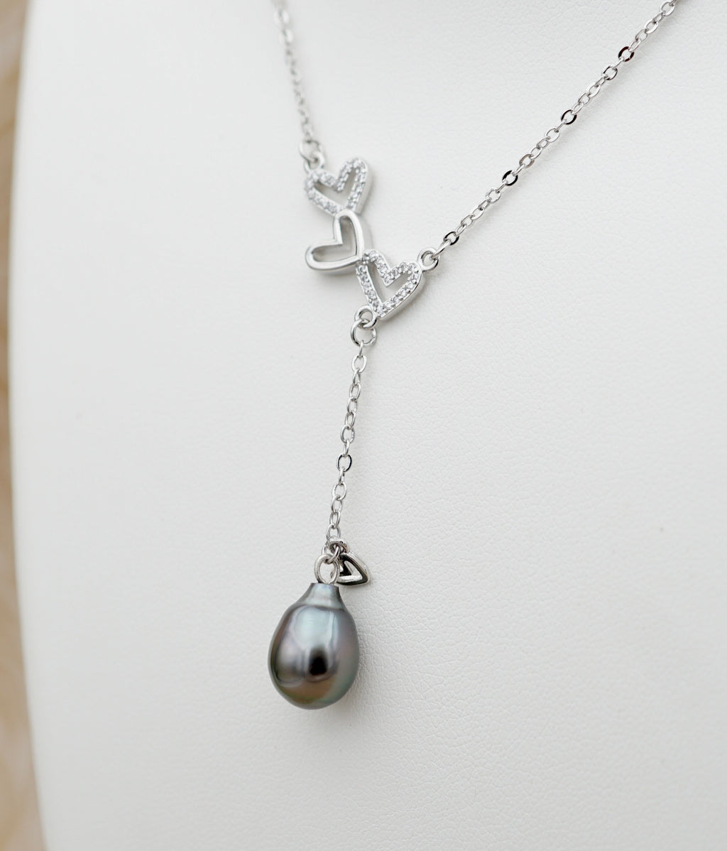 Moorea Perle baroque de Tahiti montée sur argent 925