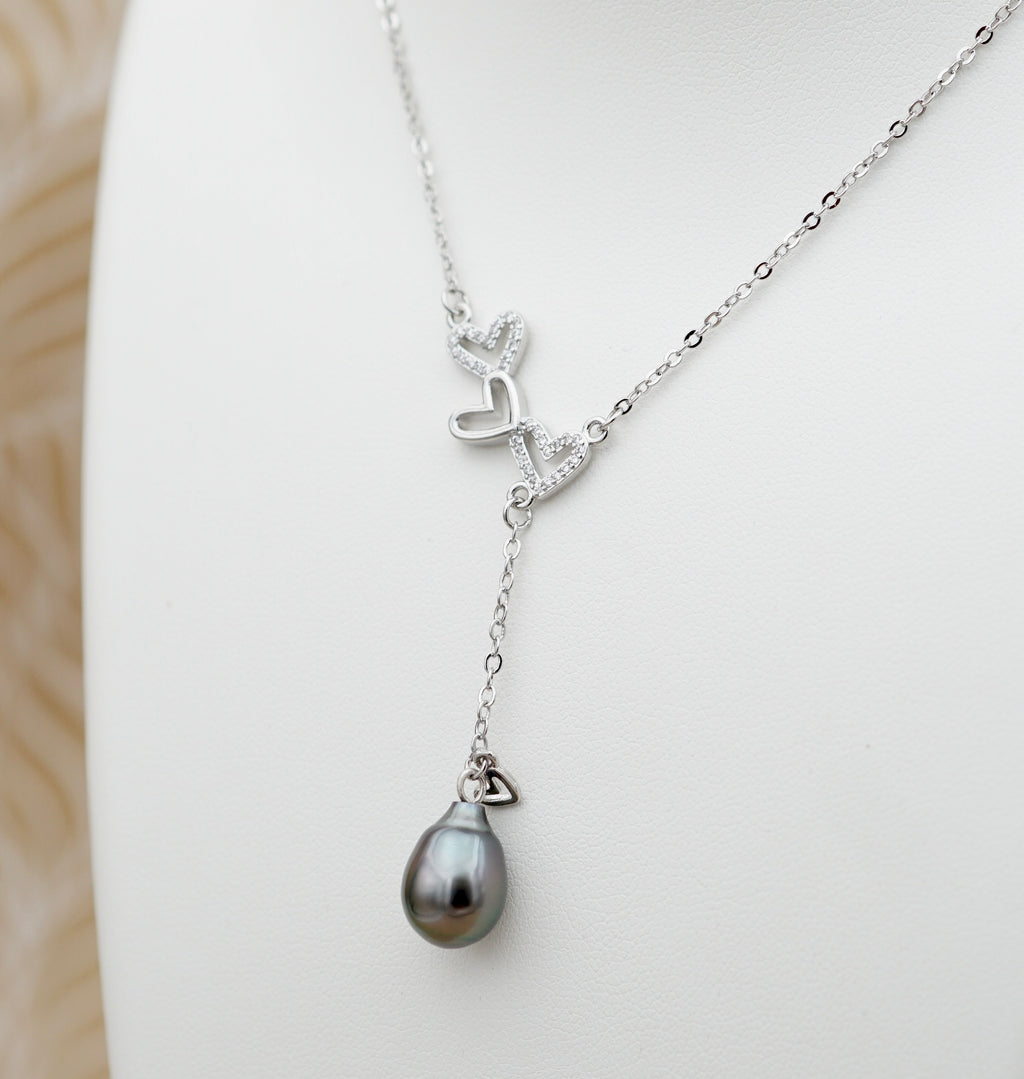 Moorea Perle baroque de Tahiti montée sur argent 925