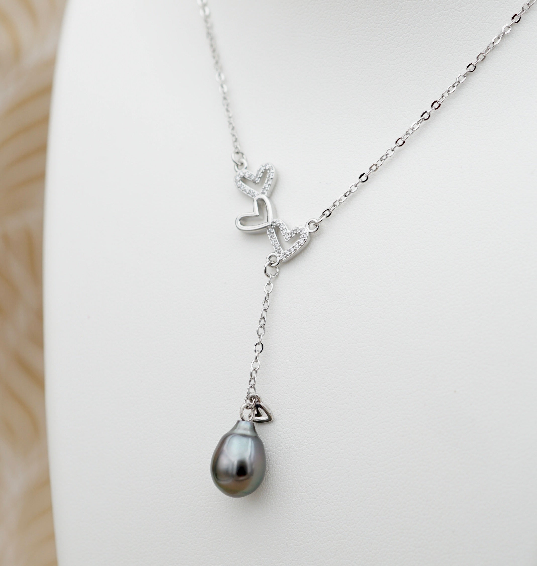 Moorea Perle baroque de Tahiti montée sur argent 925
