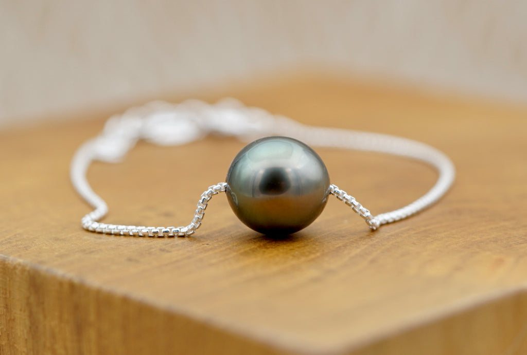 Meka perle de Tahiti de 9.3mm sur argent