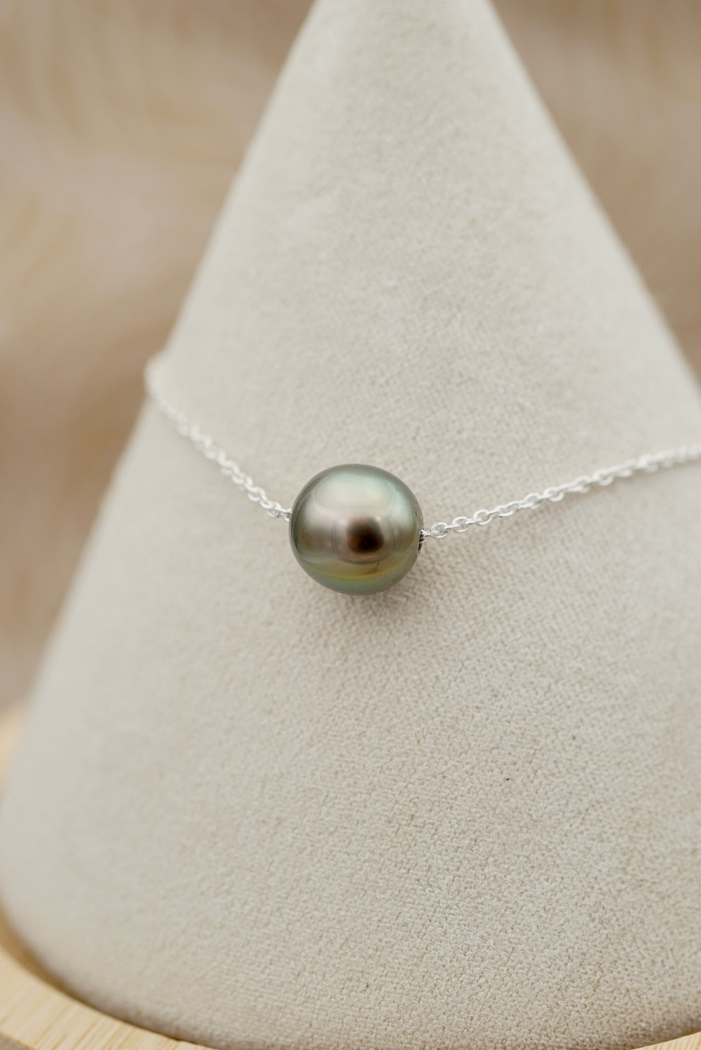 Bracelet en argent 925 orné d'une perle de Tahiti de 9.3mm