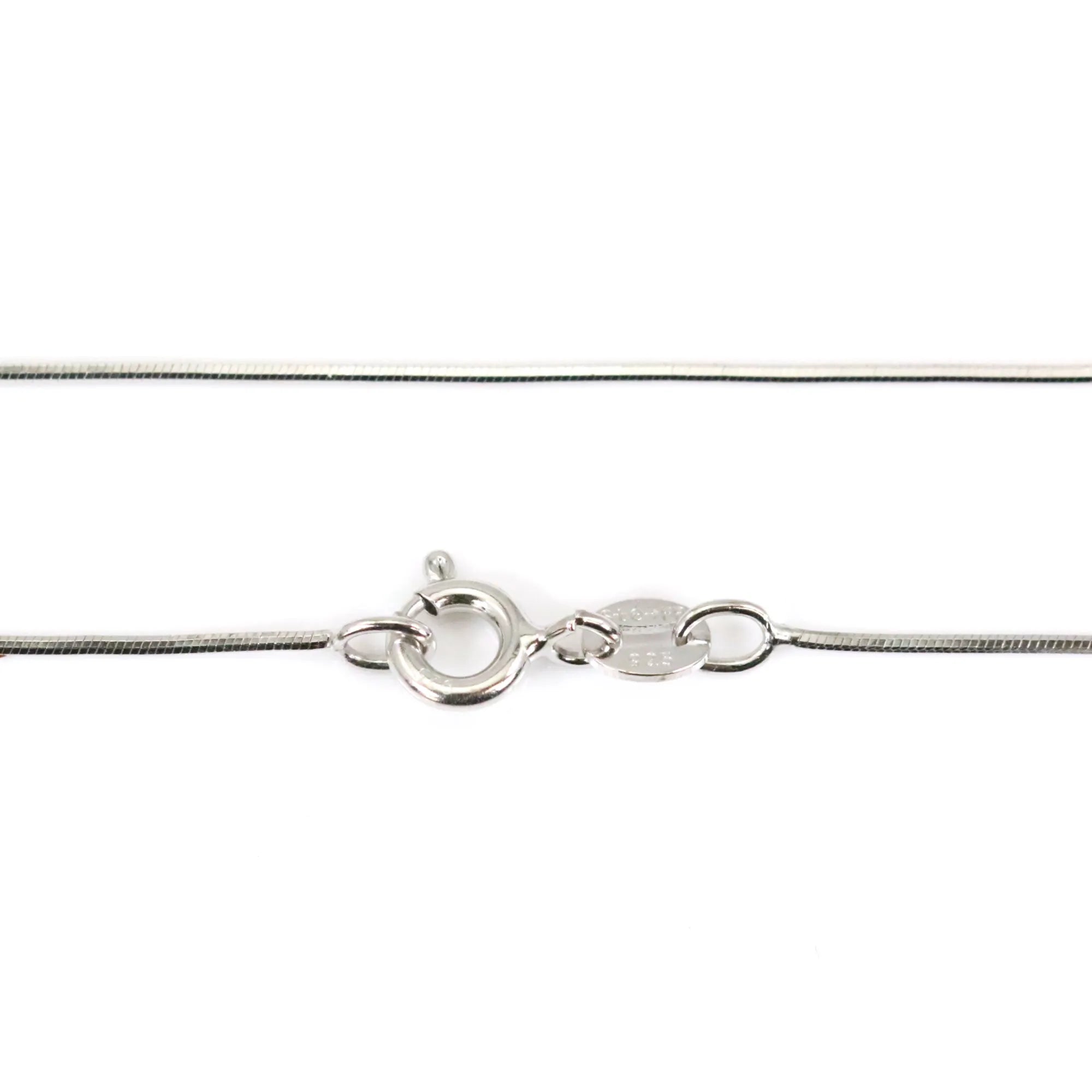 Chaîne maille serpentine en argent 925 rhodié 0.75mm de 40cm