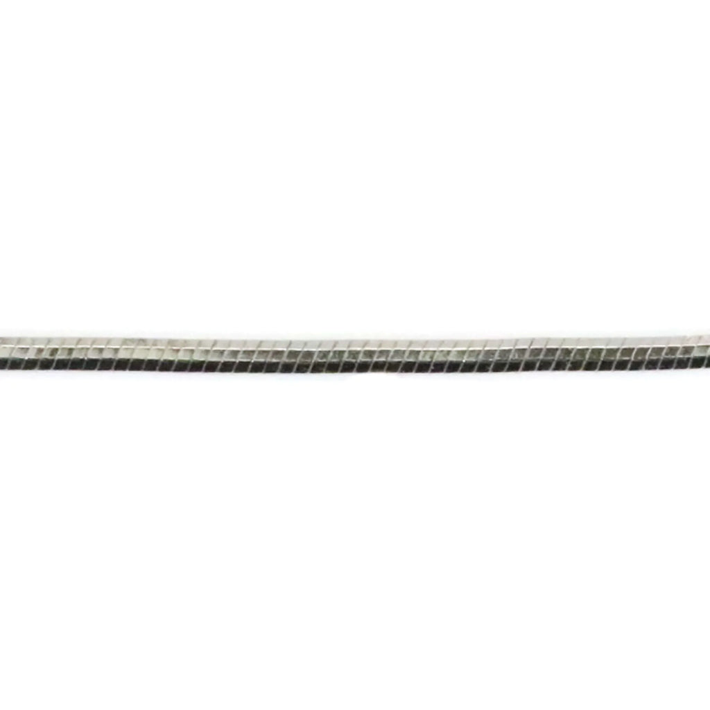 Chaîne maille serpentine en argent 925 rhodié 0.75mm de 40cm